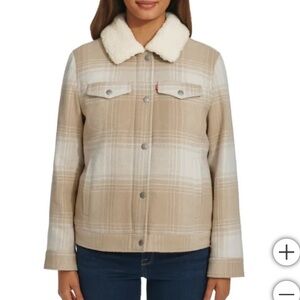 Levi's Women's Trucker Jacket - cream - size small - Sherpa lined